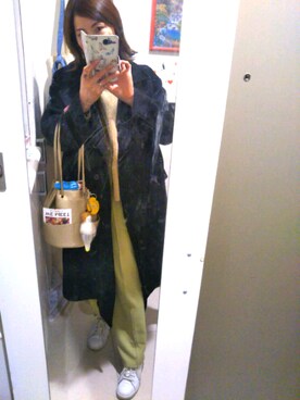 「A part by（アパートバイ）のアイテム（チェスターコート）」を使った、ナッツさん（レディース・157cm）の冬コーディネート