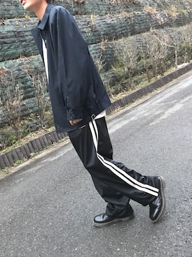「バーバリー」｜「アイテム（その他アウター）」を使った、kaiさん（メンズ・168cm）の冬コーディネート