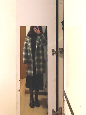 「w closet（ダブルクローゼット）のアイテム（ダッフルコート、その他）」を使った、lemonade🍋さん（レディース）の冬コーディネート