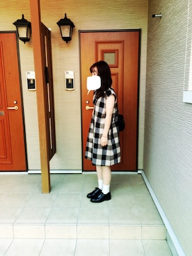 「BEAMS（ビームス）のアイテム（シャツワンピース）」を使った、ちー。さん（レディース・150cm）の夏コーディネート