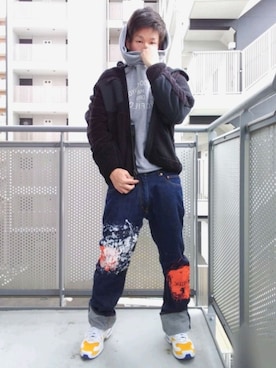 「TOMMY（トミー）のアイテム（パンツ）」を使った、ゆきだるまさん（メンズ・168cm）の春コーディネート