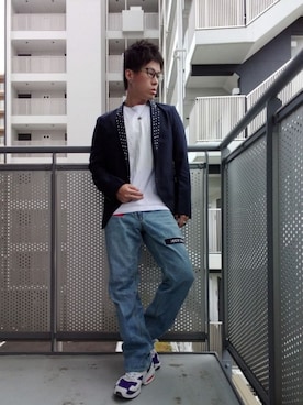 「TOMMY（トミー）のアイテム（パンツ）」を使った、ゆきだるまさん（メンズ・168cm）の春コーディネート