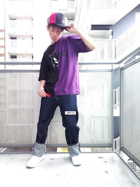 「TOMMY（トミー）のアイテム（パンツ）」を使った、ゆきだるまさん（メンズ・168cm）の夏コーディネート