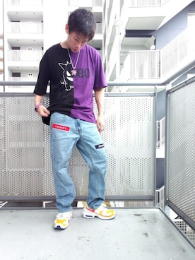 「TOMMY（トミー）のアイテム（パンツ）」を使った、ゆきだるまさん（メンズ・168cm）の夏コーディネート