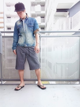 「TOMMY（トミー）のアイテム（アクセサリー）」を使った、ゆきだるまさん（メンズ・168cm）の夏コーディネート