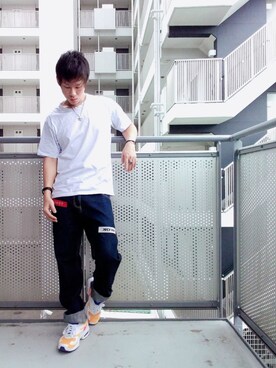 「TOMMY（トミー）のアイテム（パンツ）」を使った、ゆきだるまさん（メンズ・168cm）の秋コーディネート
