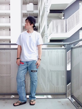 「TOMMY（トミー）のアイテム（パンツ）」を使った、ゆきだるまさん（メンズ・168cm）の秋コーディネート