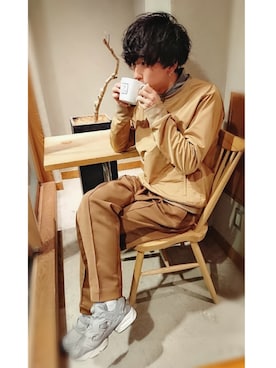「Azuma.（アズマ）のアイテム（トップス）」を使った、しょたさん（メンズ・173cm）の春コーディネート
