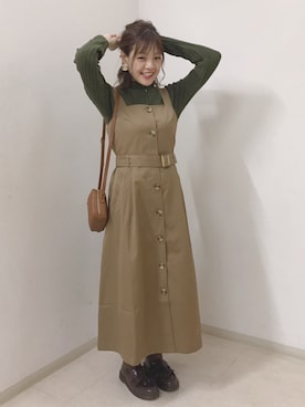 「トヨタ自動車 NEW「PASSO」プレゼンツ クルマ選びもファッションも"オシャレ"に楽しもう！（トヨタジドウシャニューパッソ）のアイテム」を使った、きぃやんさん（レディース・154cm）の秋コーディネート