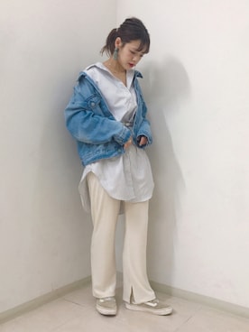 「Green　Parks（グリーンパークス）のアイテム（レギンス/スパッツ）」を使った、きぃやんさん（レディース・154cm）の春コーディネート