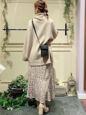 「Maison de FLEUR（メゾンドフルール）のアイテム（財布/小物）」を使った、きぃやんさん（レディース・154cm）の冬コーディネート