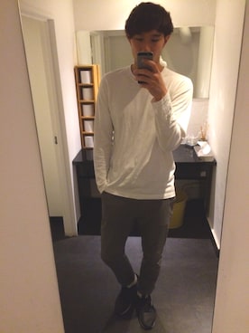 「いいね、save、フォローお願いします🤑」｜そーし→お笑いコンビヴァンパイアリゾットさん（メンズ・178cm）の秋コーディネート