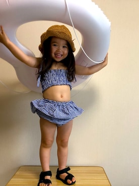 「水遊びコーデ」｜iroha さん（キッズ・90cm）の夏コーディネート
