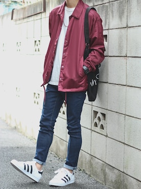 「オシャレパッソ」｜「アイテム（ナイロンジャケット）」を使った、すんやさん（メンズ・164cm）の秋コーディネート