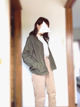 「handmade」｜「アイテム（ブルゾン）」を使った、sayakaさん（レディース・155cm）の秋コーディネート