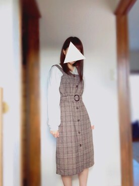 「AS KNOW AS」｜「アイテム（ワンピース/ドレス）」を使った、sayakaさん（レディース・155cm）の秋コーディネート