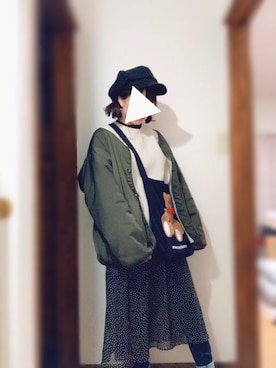 「cepo（セポ）のアイテム（ブルゾン）」を使った、sayakaさん（レディース・155cm）の冬コーディネート