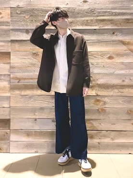 「ZARA MAN」｜「アイテム（ブルゾン）」を使った、RYOさん（メンズ・180cm）の冬コーディネート