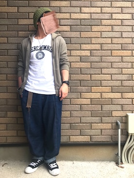 「STOF（ストフ）のアイテム（帽子）」を使った、じゅんさん（メンズ・167cm）の夏コーディネート