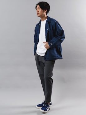 「Champion（チャンピオン）のアイテム（その他アウター）」を使った、Taniさん（メンズ・172cm）の春コーディネート