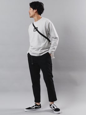 「アイテム（スウェット）」を使った、Taniさん（メンズ・172cm）の春コーディネート