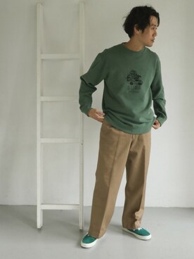 「Lee（リー）のアイテム（その他パンツ）」を使った、Taniさん（メンズ・172cm）の秋コーディネート