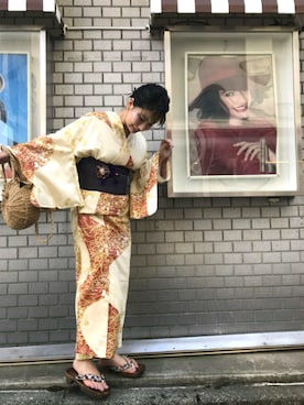 「祭り」｜「アイテム（その他）」を使った、hashiさん（レディース・156cm）の秋コーディネート