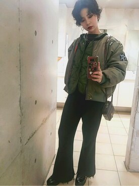 「2018マイベストコーデ」｜「アイテム（ブルゾン）」を使った、hashiさん（レディース・156cm）の冬コーディネート