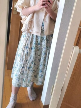 「sakishimatokyo（サキシマトーキョー）のアイテム（その他アウター）」を使った、つなさん（レディース・161cm）の夏コーディネート