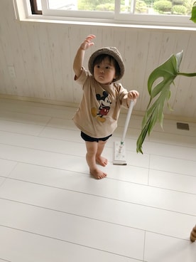 「いいね、save、フォローお願いします🤑」｜miipuuさん（キッズ・80cm）の夏コーディネート