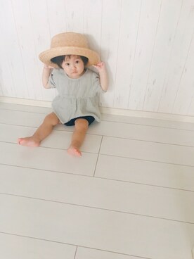「いいね、save、フォローお願いします🤑」｜miipuuさん（キッズ・80cm）の夏コーディネート