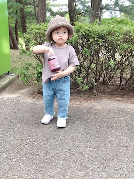 「いいね、save、フォローお願いします🤑」｜miipuuさん（キッズ・80cm）の秋コーディネート