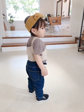 「いいね、save、フォローお願いします🤑」｜miipuuさん（キッズ・80cm）の秋コーディネート
