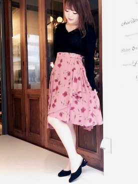「Supreme.La.La.（シュープリームララ）のアイテム（カーディガン/ボレロ）」を使った、Mai Hiranoさん（レディース・158cm）の夏コーディネート