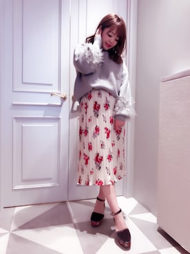 「Supreme.La.La.（シュープリームララ）のアイテム（パンプス）」を使った、Mai Hiranoさん（レディース・158cm）の秋コーディネート