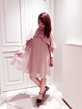 「Supreme.La.La.（シュープリームララ）のアイテム（ワンピース）」を使った、Mai Hiranoさん（レディース・158cm）の秋コーディネート