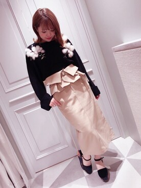 「Supreme.La.La.（シュープリームララ）のアイテム（パンプス）」を使った、Mai Hiranoさん（レディース・158cm）の秋コーディネート