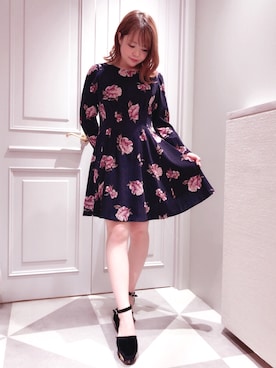 「Supreme.La.La.（シュープリームララ）のアイテム（ワンピース/ドレス）」を使った、Mai Hiranoさん（レディース・158cm）の秋コーディネート