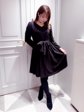 「Supreme.La.La.（シュープリームララ）のアイテム（ワンピース/ドレス）」を使った、Mai Hiranoさん（レディース・158cm）の冬コーディネート