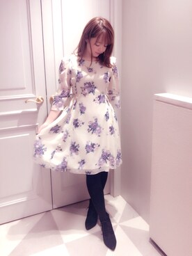「Supreme.La.La.（シュープリームララ）のアイテム（ワンピース/ドレス）」を使った、Mai Hiranoさん（レディース・158cm）の冬コーディネート