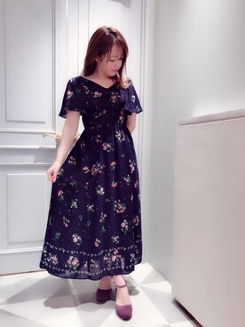 「Supreme.La.La.（シュープリームララ）のアイテム（ワンピース/ドレス）」を使った、Mai Hiranoさん（レディース・158cm）の冬コーディネート