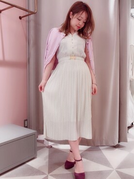 「Supreme.La.La.（シュープリームララ）のアイテム（ワンピース/ドレス）」を使った、Mai Hiranoさん（レディース・158cm）の春コーディネート