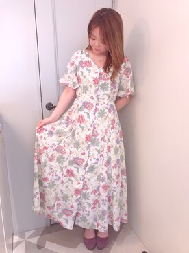 「Supreme.La.La.（シュープリームララ）のアイテム（ワンピース/ドレス）」を使った、Mai Hiranoさん（レディース・158cm）の春コーディネート