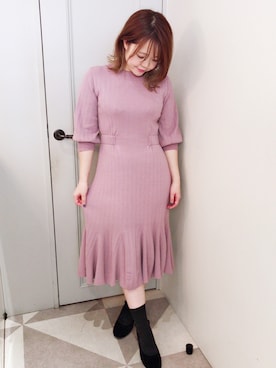 「Supreme.La.La.（シュープリームララ）のアイテム（ワンピース/ドレス）」を使った、Mai Hiranoさん（レディース・157cm）の秋コーディネート