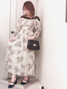 「Supreme.La.La.（シュープリームララ）のアイテム（ワンピース/ドレス）」を使った、Mai Hiranoさん（レディース・157cm）の秋コーディネート