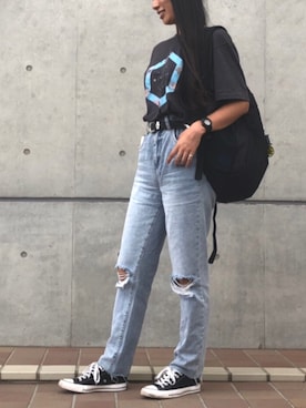 「Factorie（ファクトリエ）のアイテム」を使った、Leeさん（レディース・163cm）の秋コーディネート