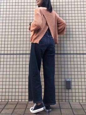 「ハロウィン」｜「アイテム（腕時計）」を使った、Leeさん（レディース・163cm）の秋コーディネート