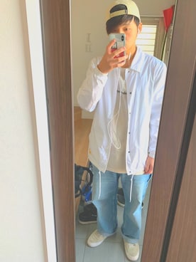 「HUF」｜「アイテム（ナイロンジャケット）」を使った、こうきさん（メンズ・169cm）の秋コーディネート