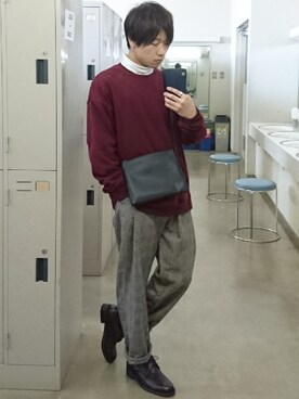 「BLESS（ブレス）のアイテム（リング）」を使った、Tossyさん（メンズ・163cm）の冬コーディネート