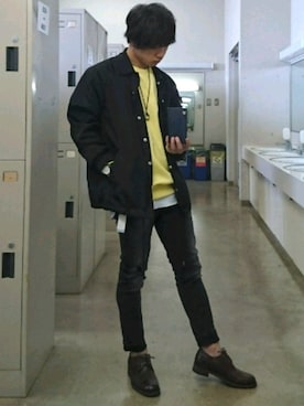 「ADPOSION（アドポーション）のアイテム」を使った、Tossyさん（メンズ・163cm）の春コーディネート